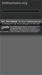 Mobile Screenshot of faithschoice.org